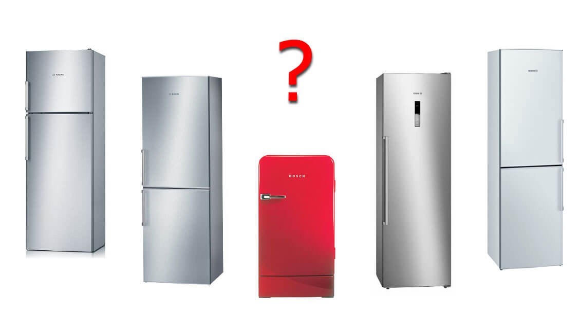 холодильники разных размеров и знак вопроса