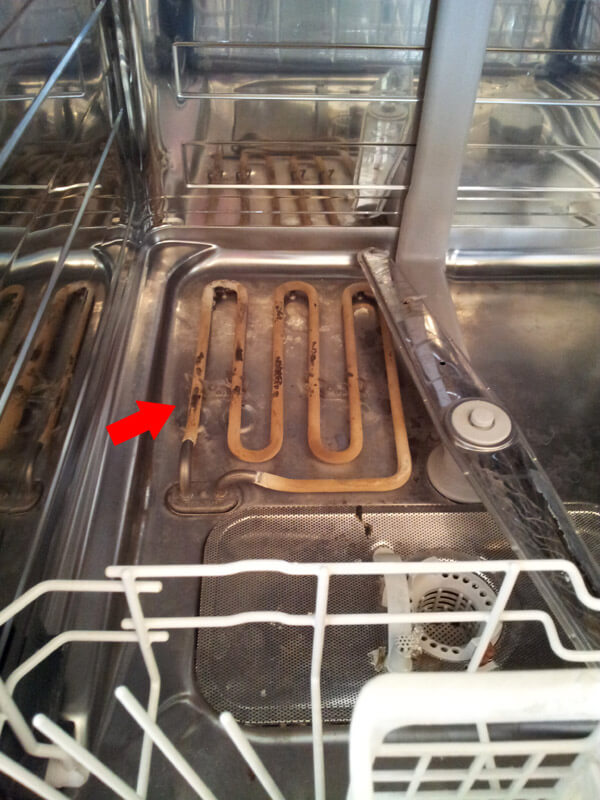 Нагревательный элемент причины поломок посудомоечных машина